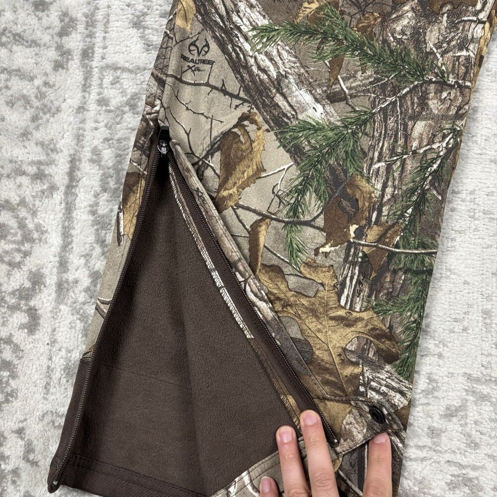 REALTREE Xtra Softshell Camo Hunting Pants Scent Factor Fleece Lined Women's XL - Picture 6 of 6